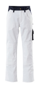 00979-430-61 Pantalon avec poches genouillères - Blanc/Marine