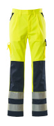07179-470-171 Pantalon avec poches genouillères - Hi-vis jaune/Marine