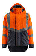 15501-231-14010 Veste d'extérieur - Hi-vis orange/Marine foncé