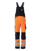 15569-860-14010 Salopette avec poches genouillères - Hi-vis orange/Marine foncé