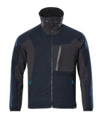17105-309-01009 Veste tricot zippé - Marine foncé/Noir