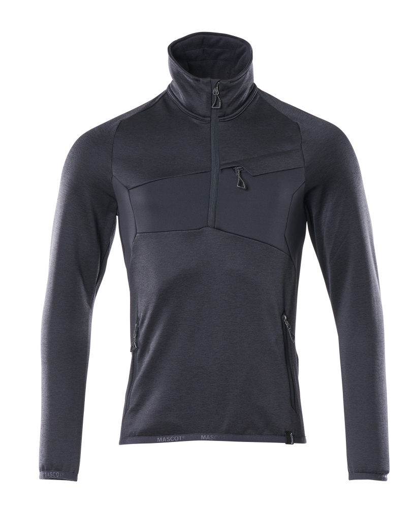 Pull en polaire, fermeture zippée courte