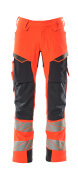 19079-511-14010 Pantalon avec poches genouillères - Hi-vis Orange/Marine foncé