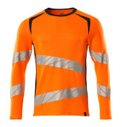 19081-771-14010 T-shirt, manches longues - Hi-vis Orange/Marine foncé