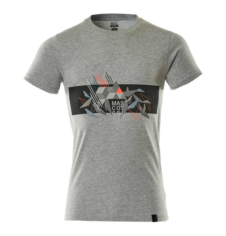 Gris chiné/Hi-vis rouge