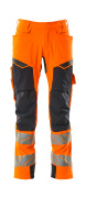 19279-510-14010 Pantalon avec poches genouillères - Hi-vis Orange/Marine foncé