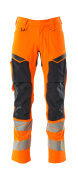 19479-711-14010 Pantalon avec poches genouillères - Hi-vis Orange/Marine foncé
