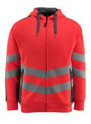 50138-932-14010 Sweat capuche zippé - Hi-vis orange/Marine foncé