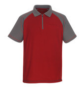 50302-260-02888 Polo avec poche poitrine - Rouge/Anthracite