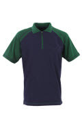 50302-260-13 Polo avec poche poitrine - Marine/Vert bouteille