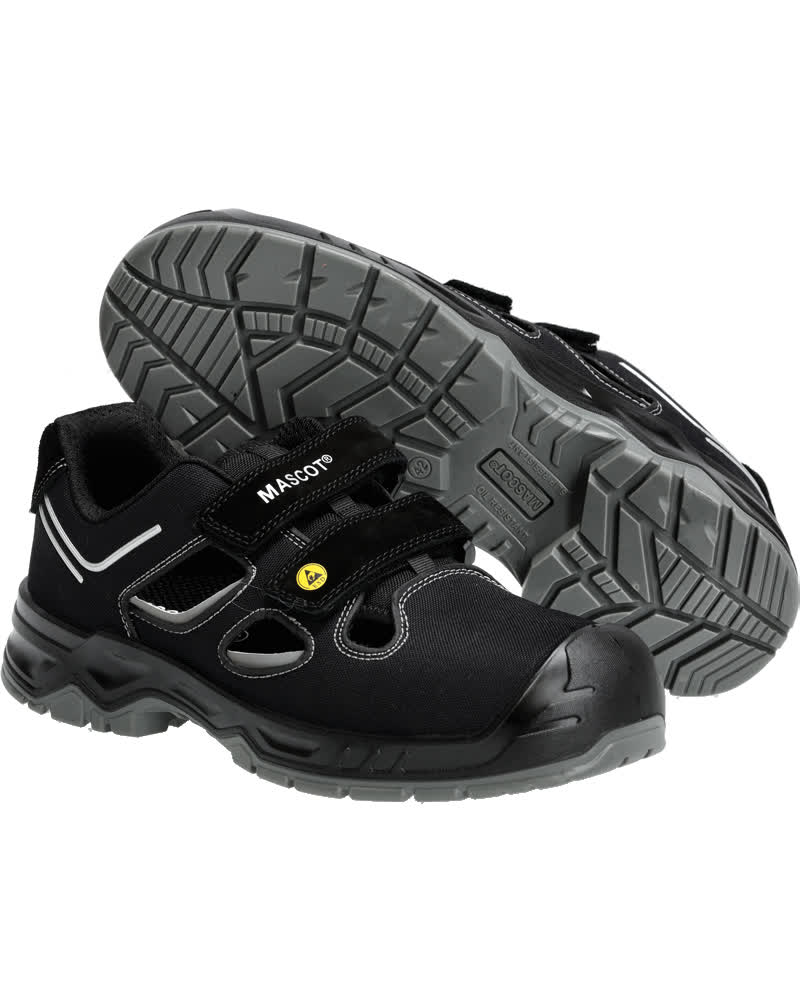 F0100-910-09880 Sandales de sécurité - Noir/Argent