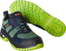 F0131-849-01033 Chaussures de sécurité - Marine foncé/Vert lime