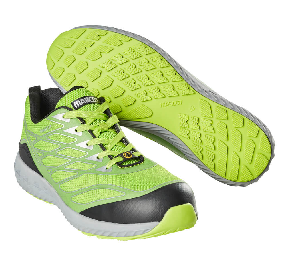 F0301-909-37880 Chaussures de sécurité - Vert lime/argent